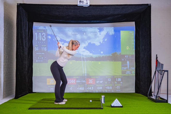 GolfBays Lux Golf Simulator Hitting Enclosure