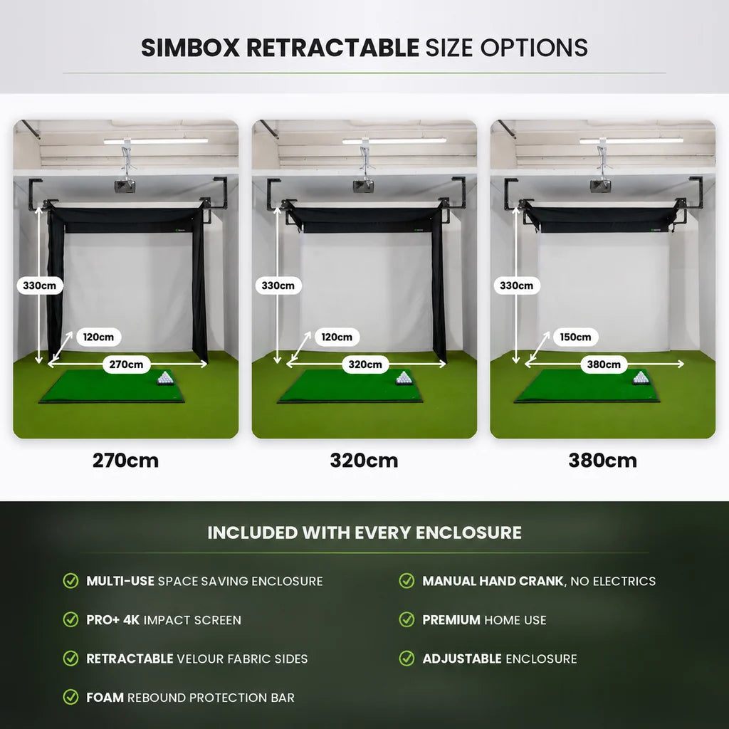 Foresight GC3 Retractable Simbox Home Golf Simulator Package