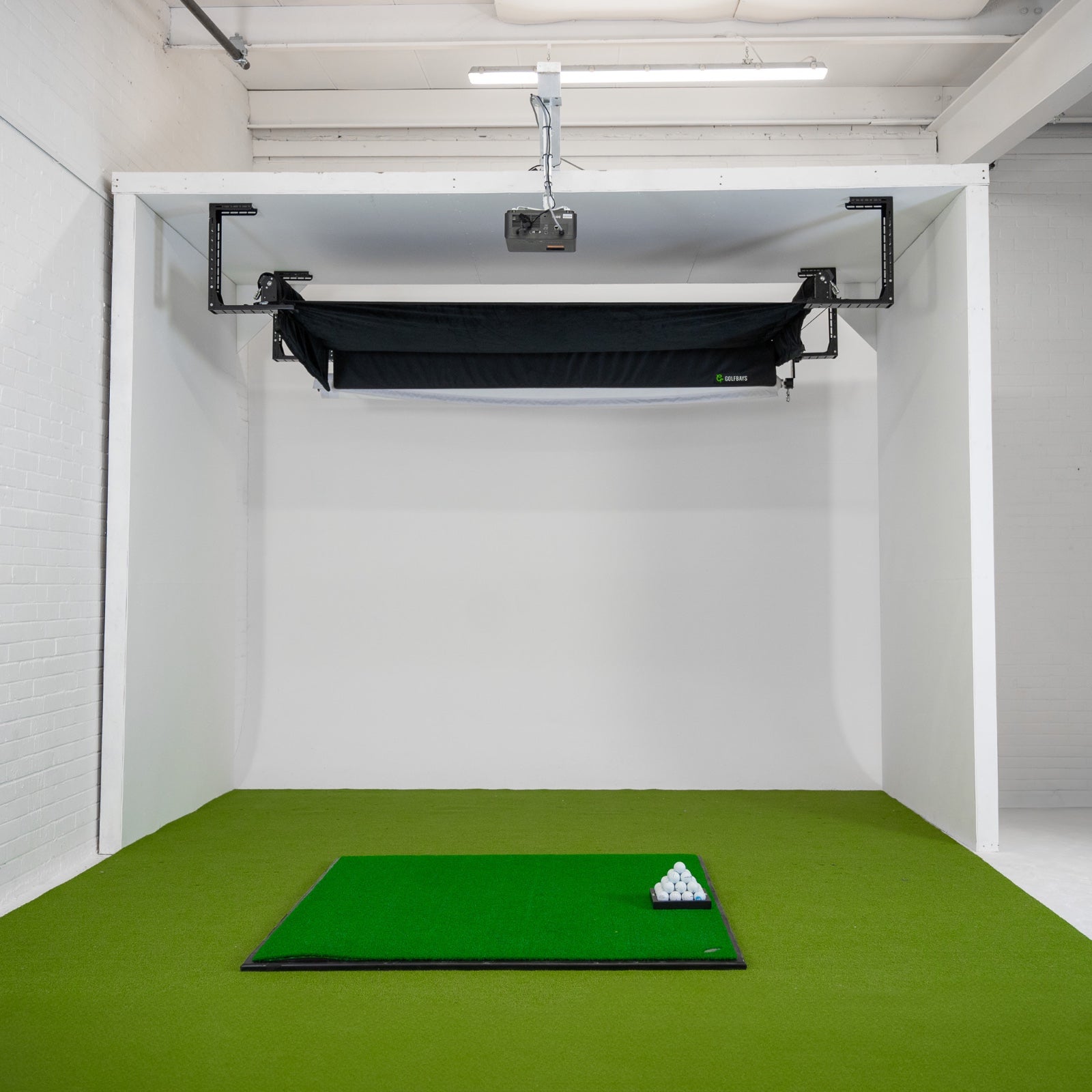 Golfbays Retractable Simbox Golf Simulator Enclosure - W 3.2m x H 3m x D 1.2m